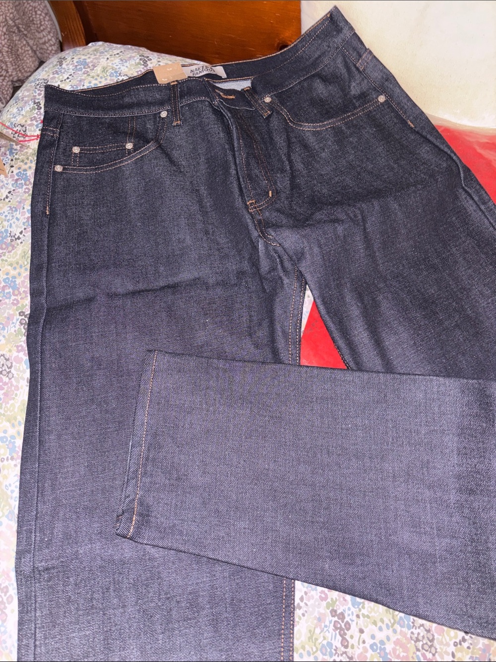 NWT Naked & Famous raw denim, dark wash - Picture 6 of 10